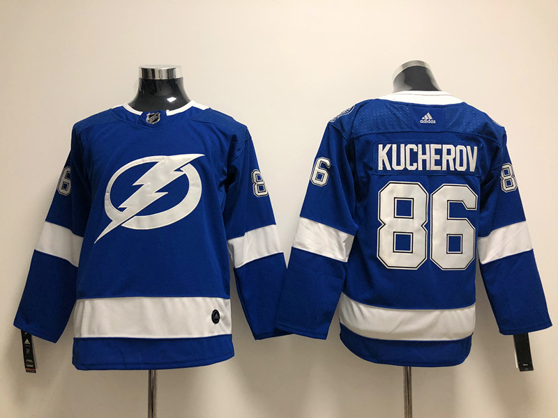Men's Tampa Bay Lightning Nikita Kucherov #86 Blue Home Breakaway Jersey